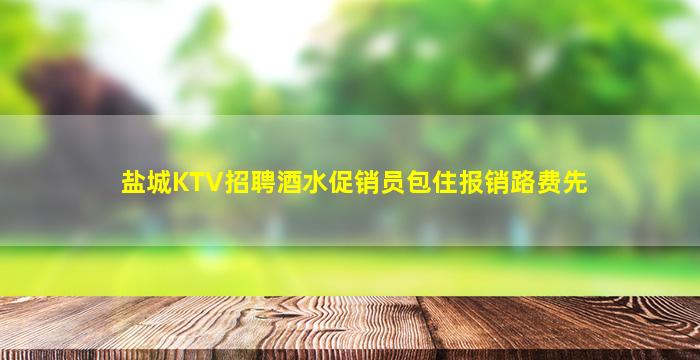 盐城KTV招聘酒水促销员包住报销路费先